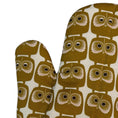 Load image into Gallery viewer, Gold Owls Oven Mitt