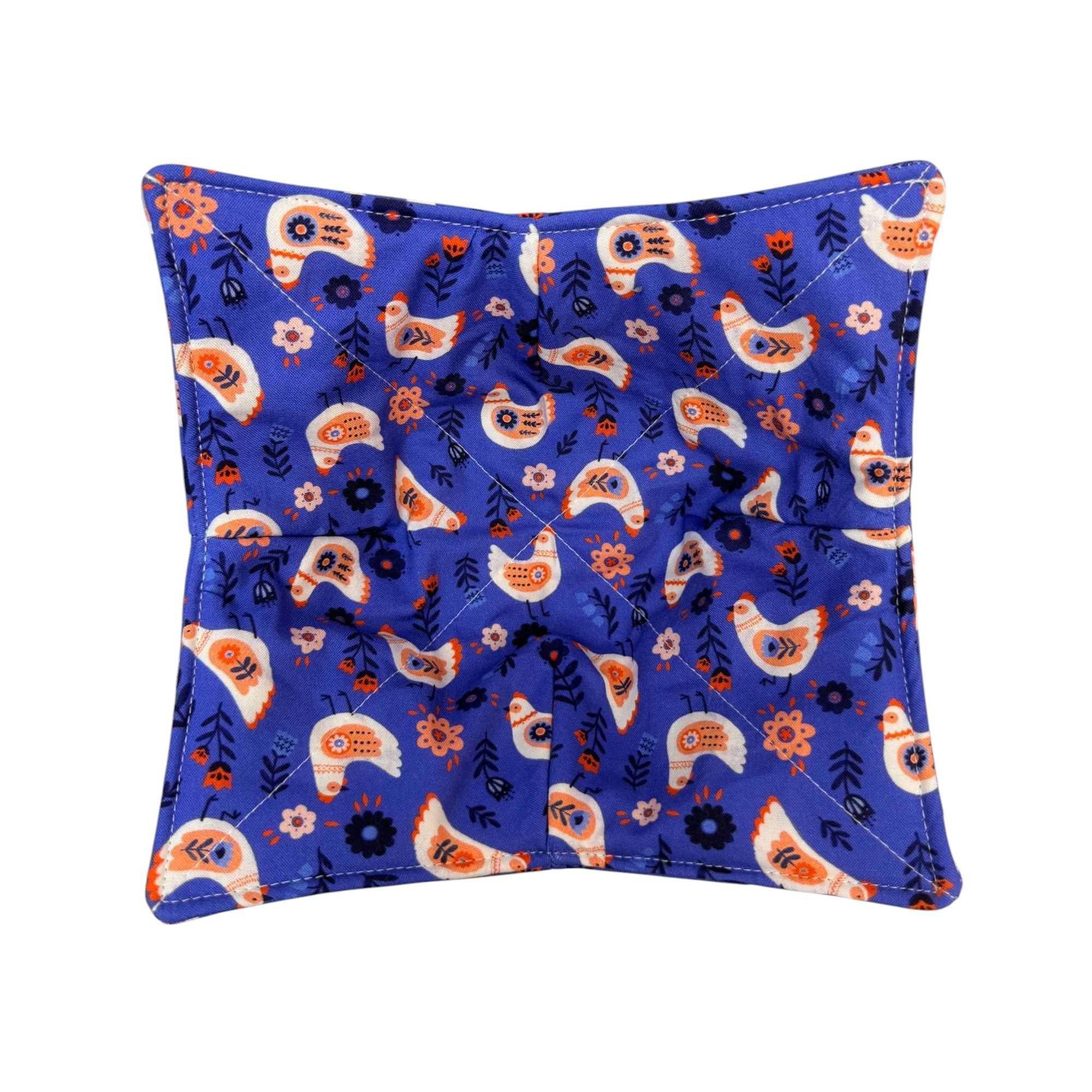 Folky Chicken Microwave Bowl Cozy