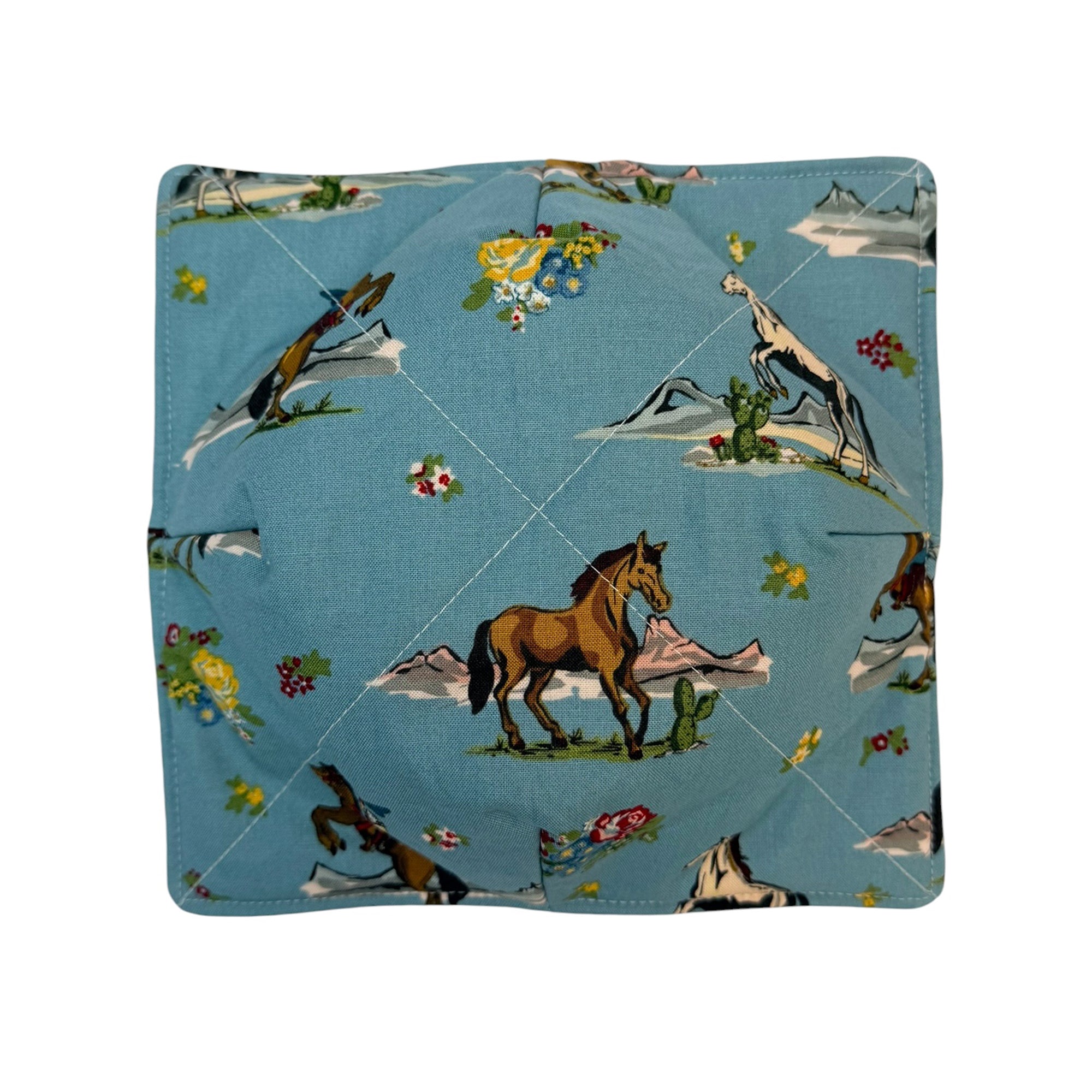 Cowgirl Rides On Microwave Bowl Cozy
