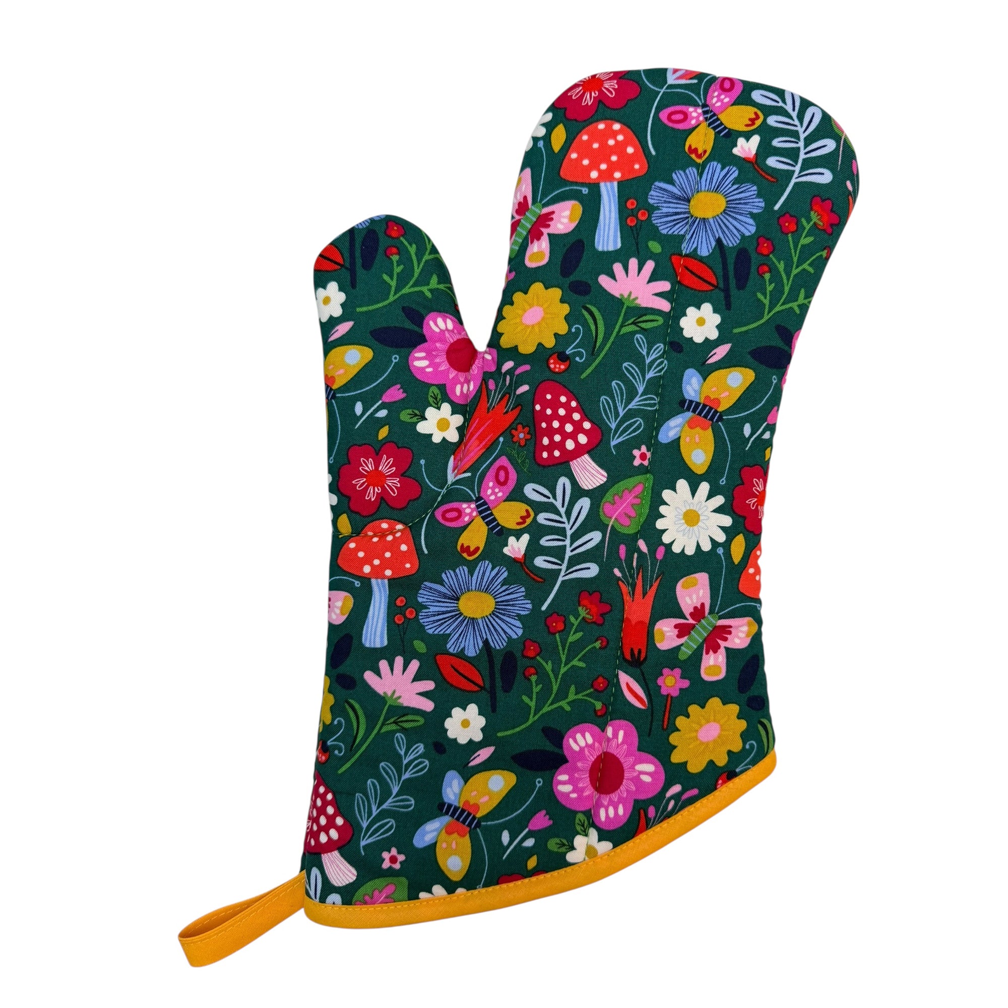 Floral Mushroom Oven Mitt