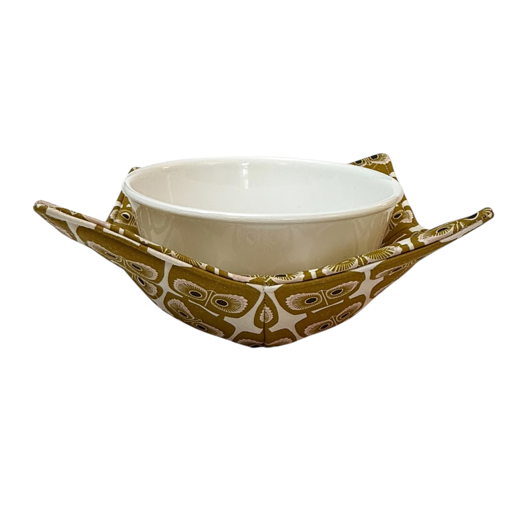 Gold Owls Microwave Bowl Cozy