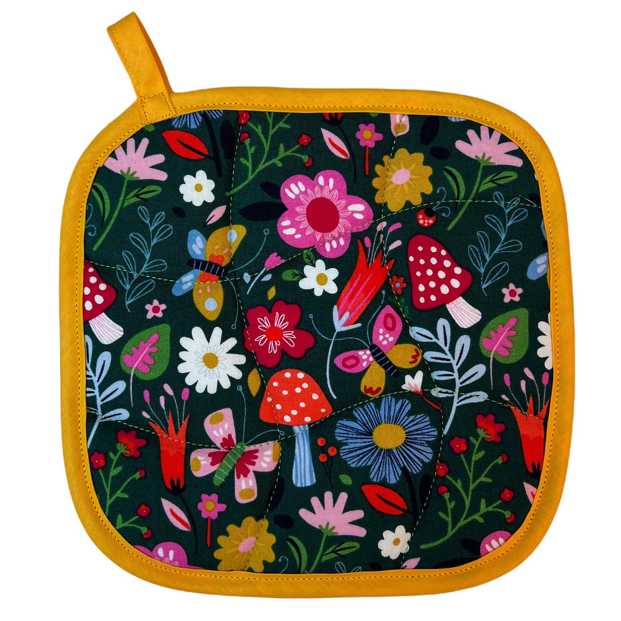 Floral Mushroom Pot Holder