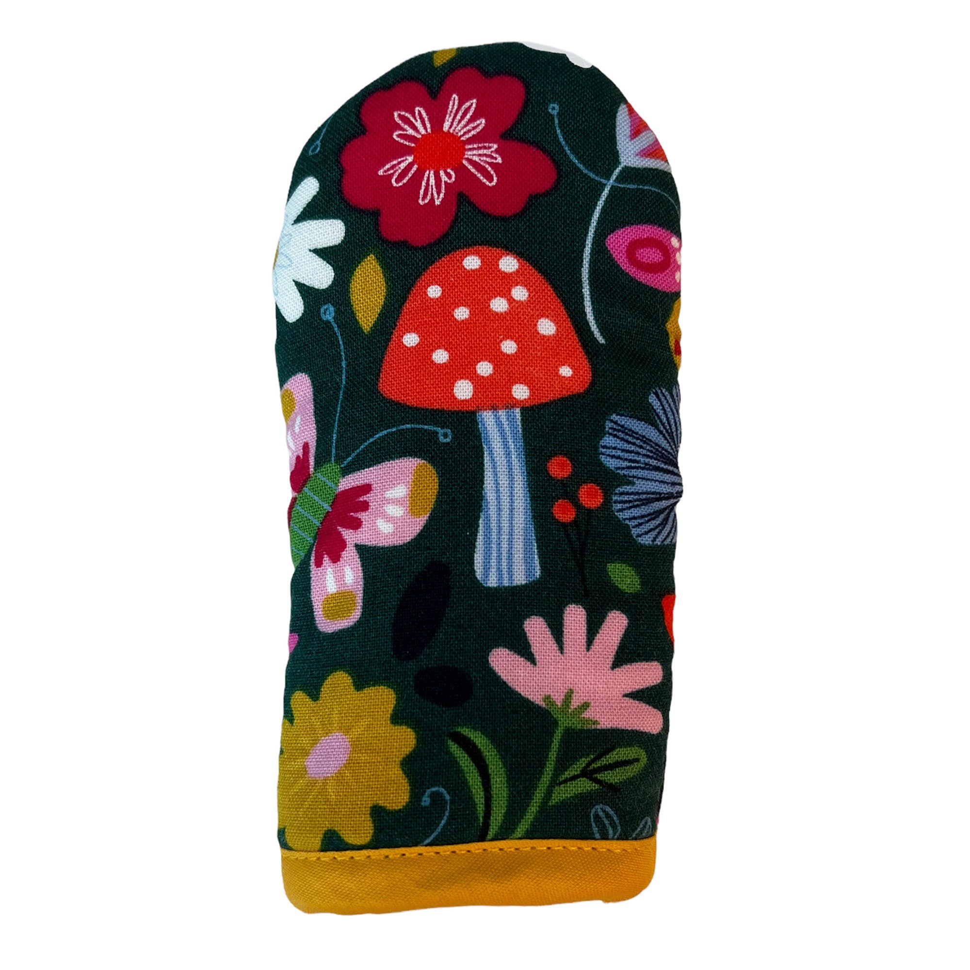 Floral Mushrooms Cast Iron Skillet Mitt