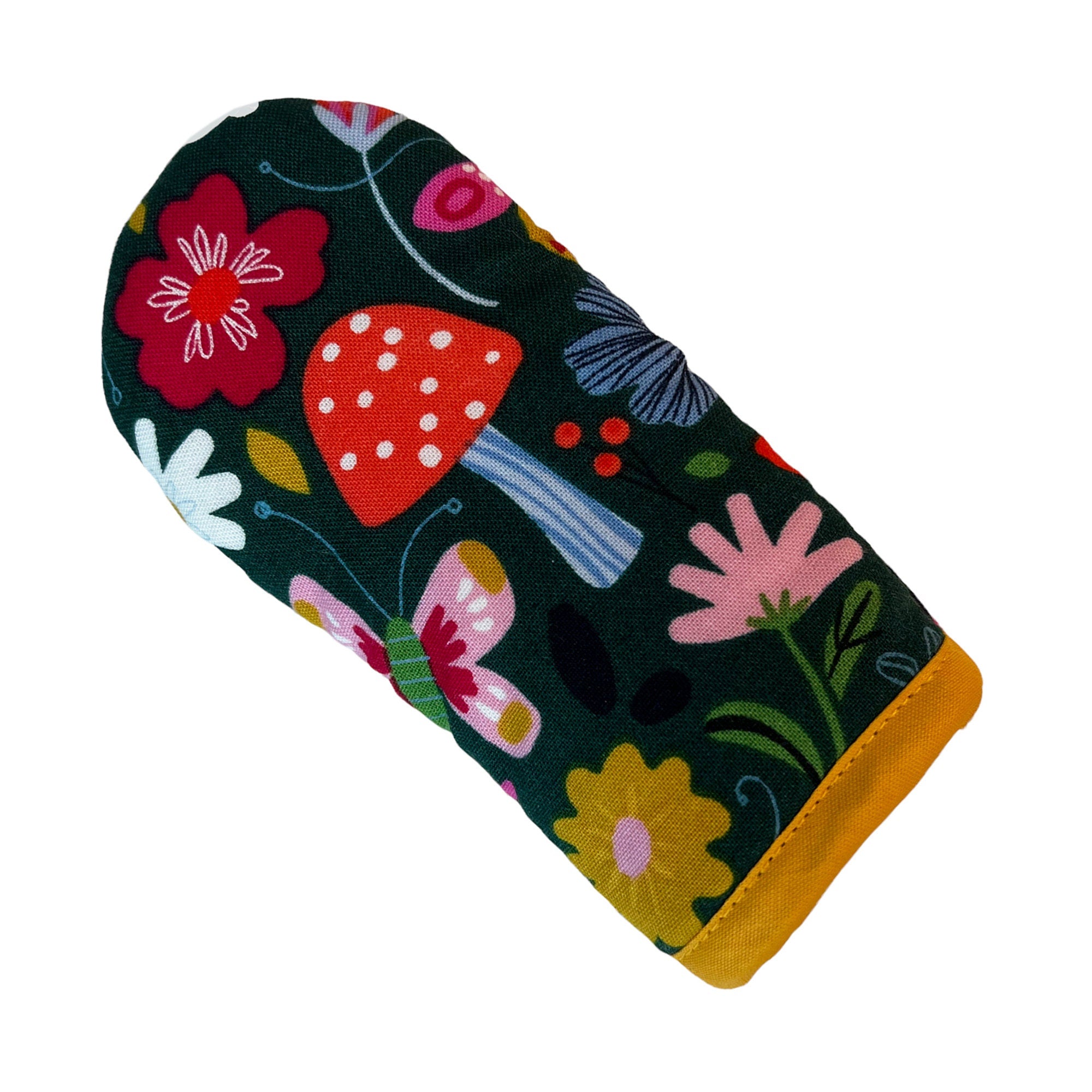 Floral Mushrooms Cast Iron Skillet Mitt