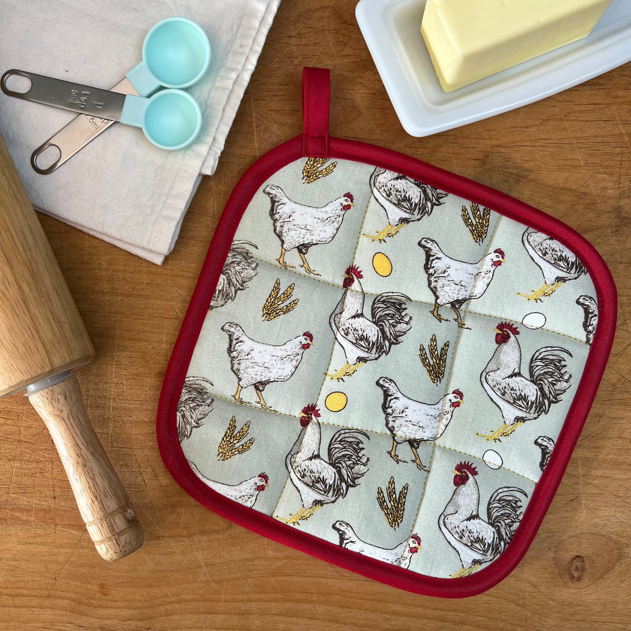 Barnyard Chickens Pot holder