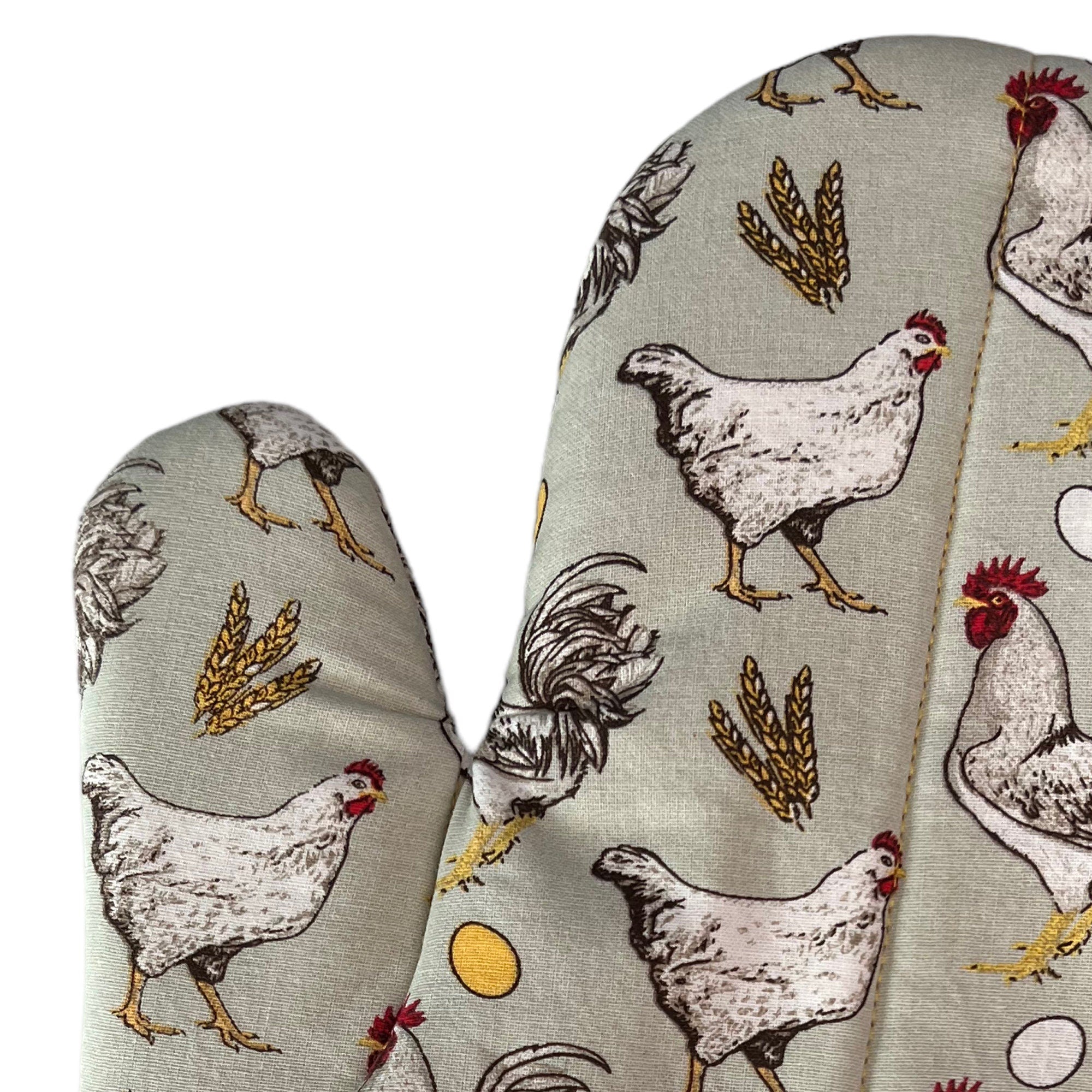 Barnyard Chickens Oven Mitt