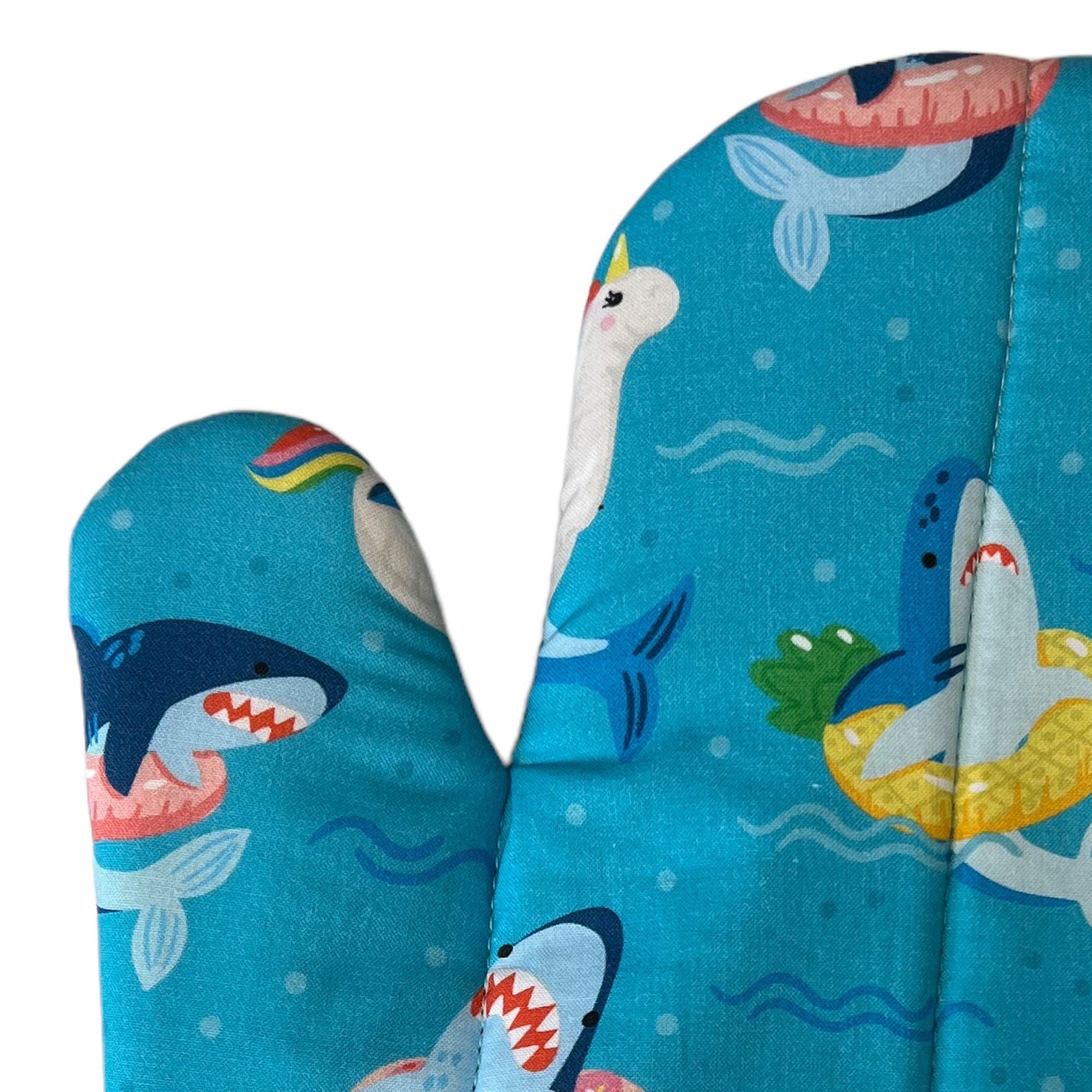 Shark Pool Party Oven Mitt