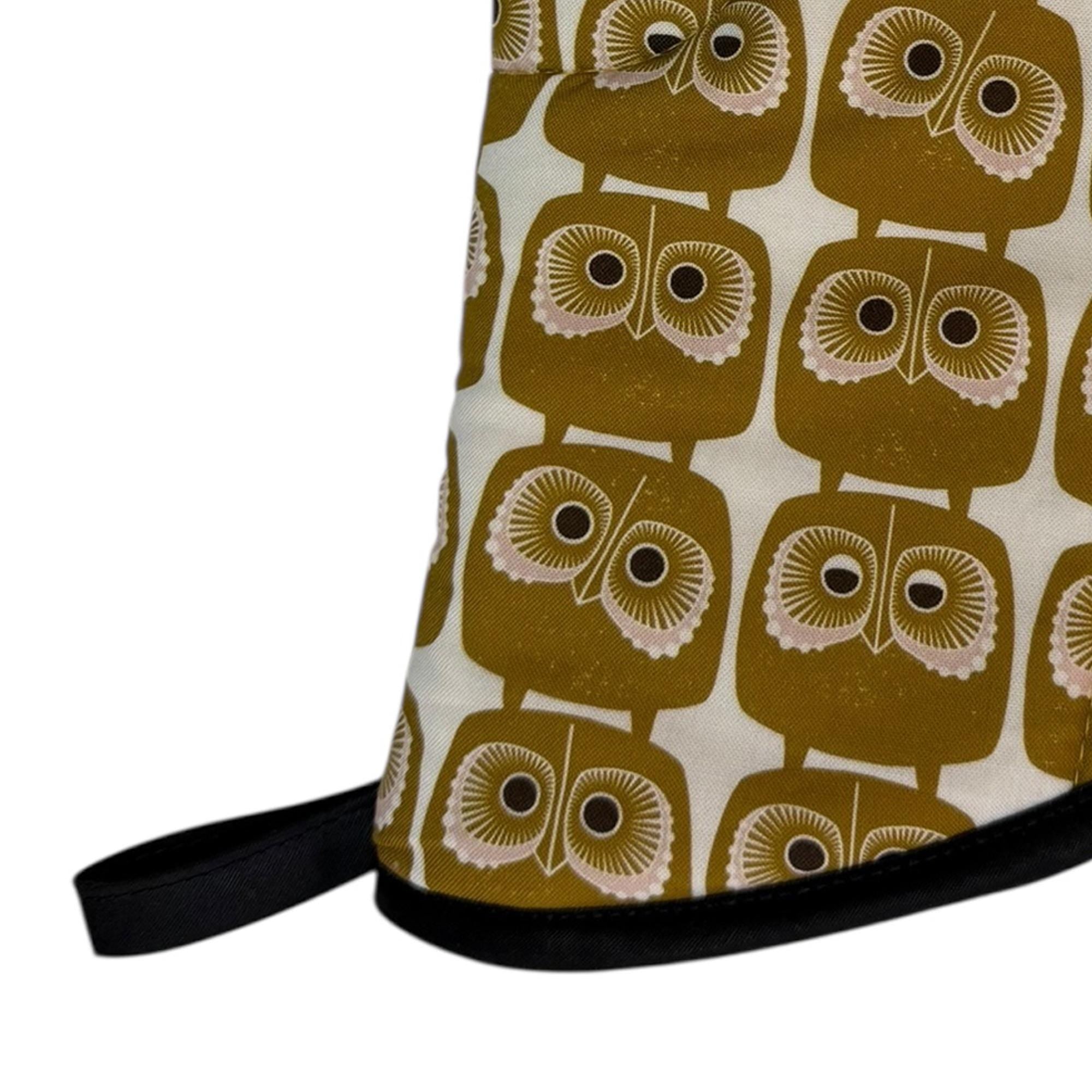 Gold Owls Oven Mitt