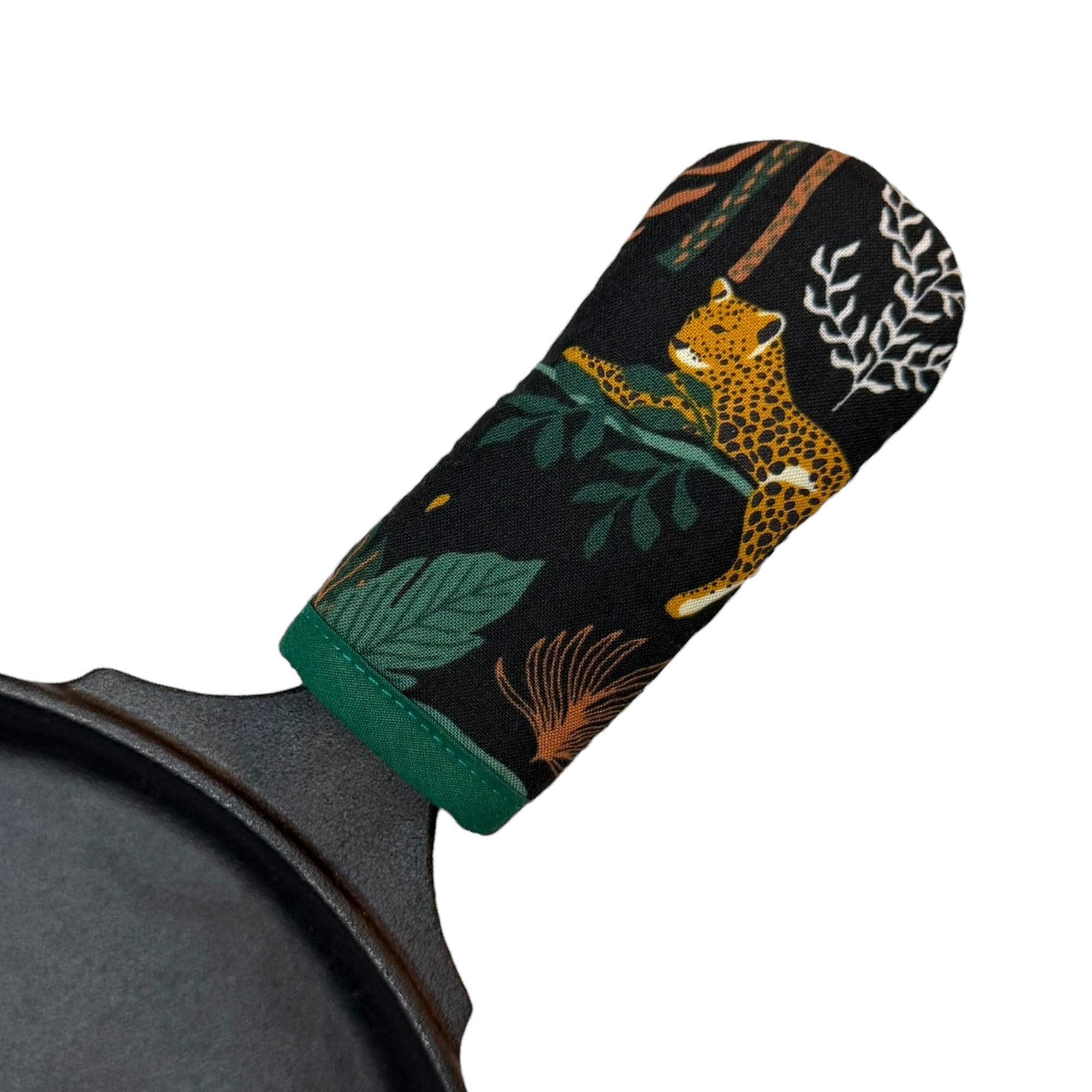 Leopard Cast Iron Handle Mitt