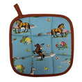 Load image into Gallery viewer, Cowgirl Rides On Pot Holder
