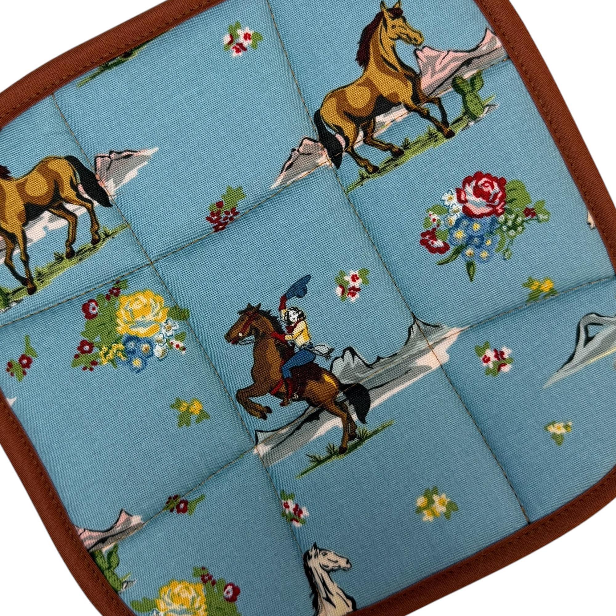 Cowgirl Rides On Pot Holder