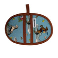 Load image into Gallery viewer, Cowgirl Rides On Mini Pincher Mitt
