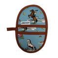Load image into Gallery viewer, Cowgirl Rides On Mini Pincher Mitt
