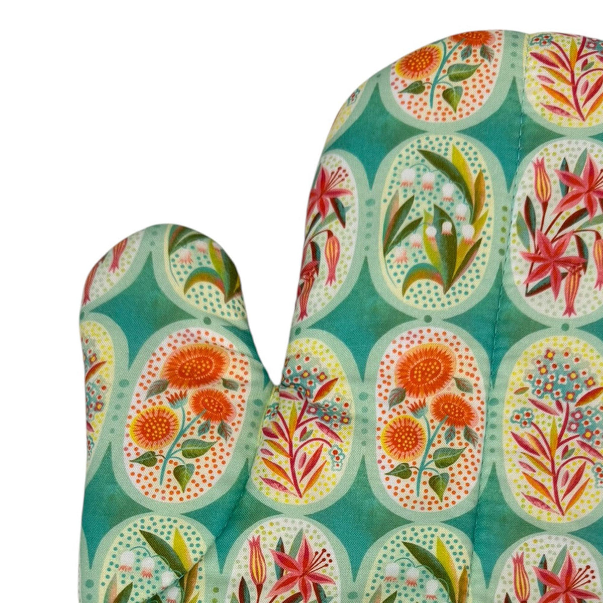 Flower Medallions Oven Mitt