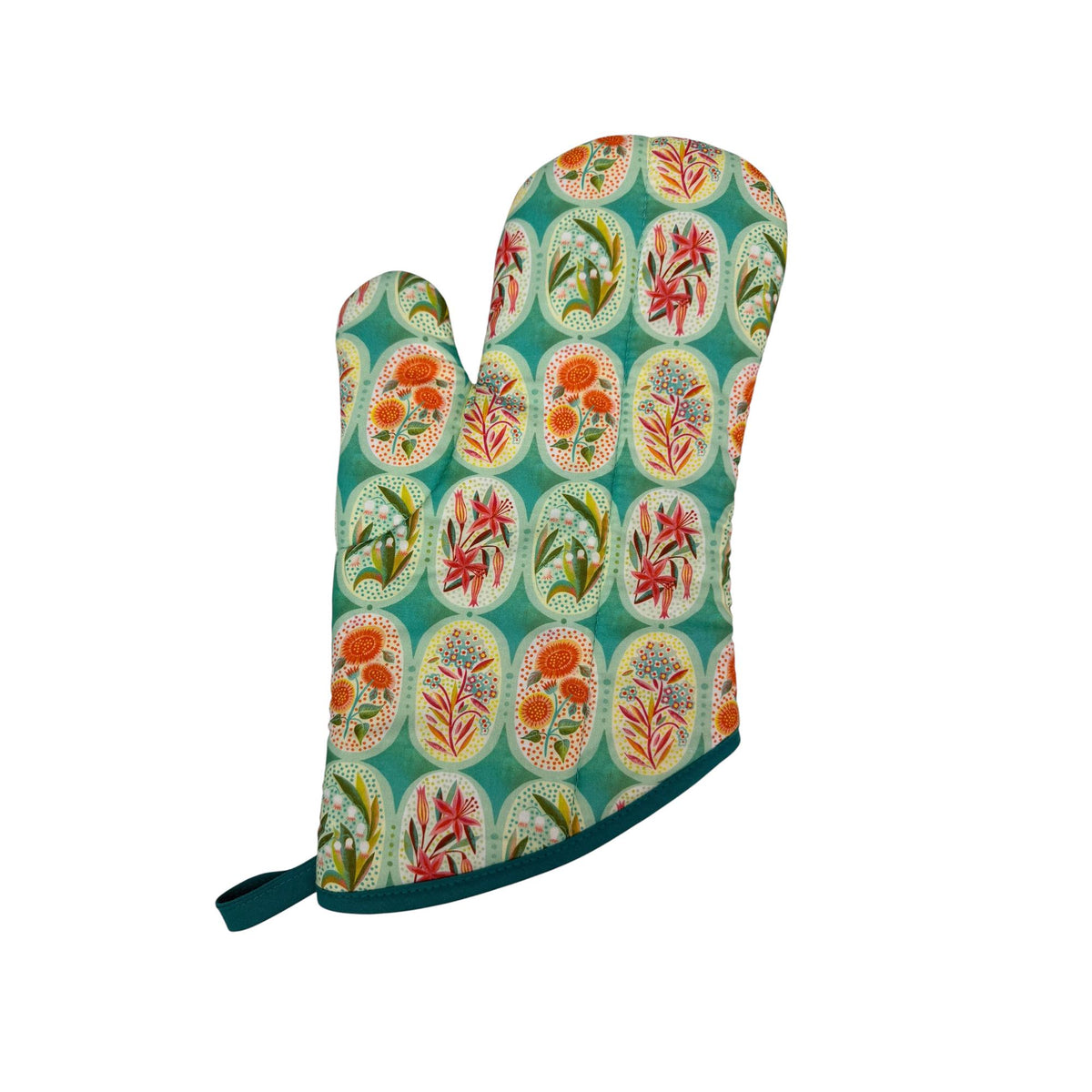 Flower Medallions Oven Mitt