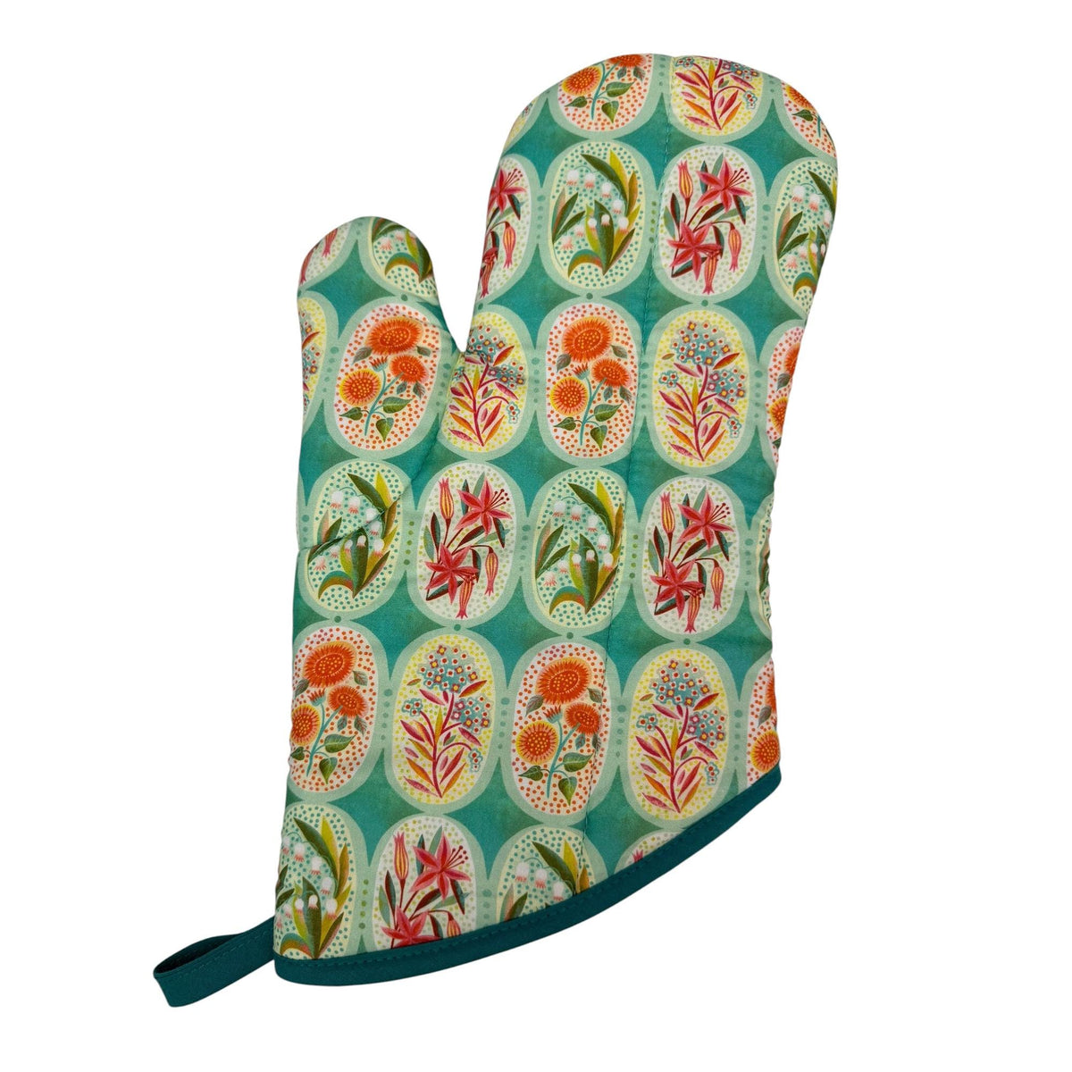 Flower Medallions Oven Mitt