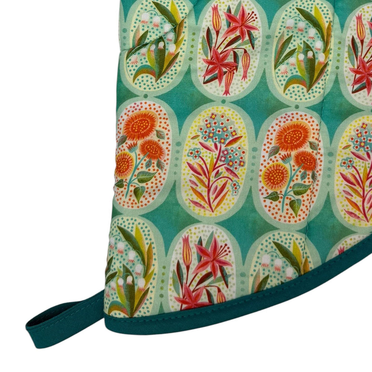 Flower Medallions Oven Mitt
