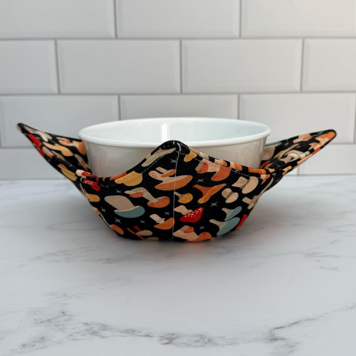 Mod Mushrooms Microwave Bowl Cozy