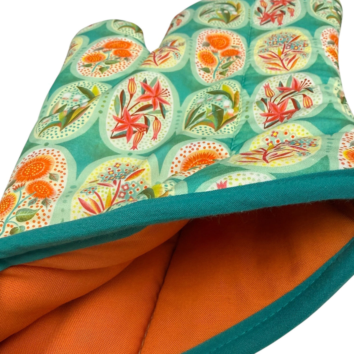 Flower Medallions Oven Mitt