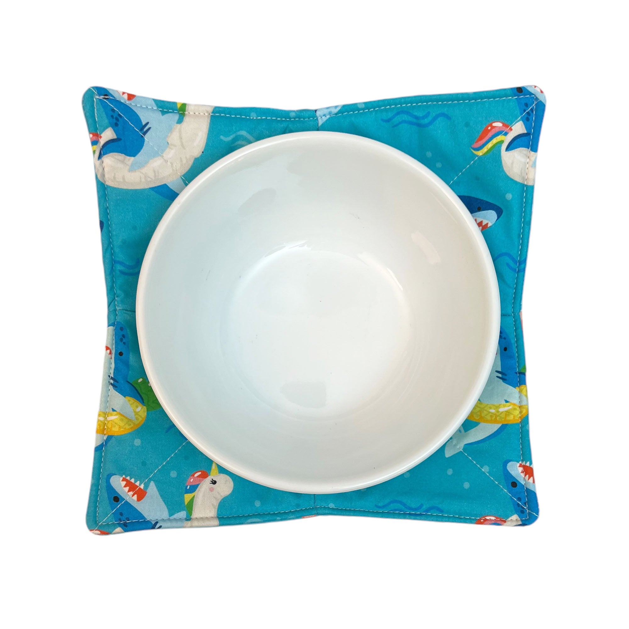 Shark Pool Party Microwave Bowl Cozy