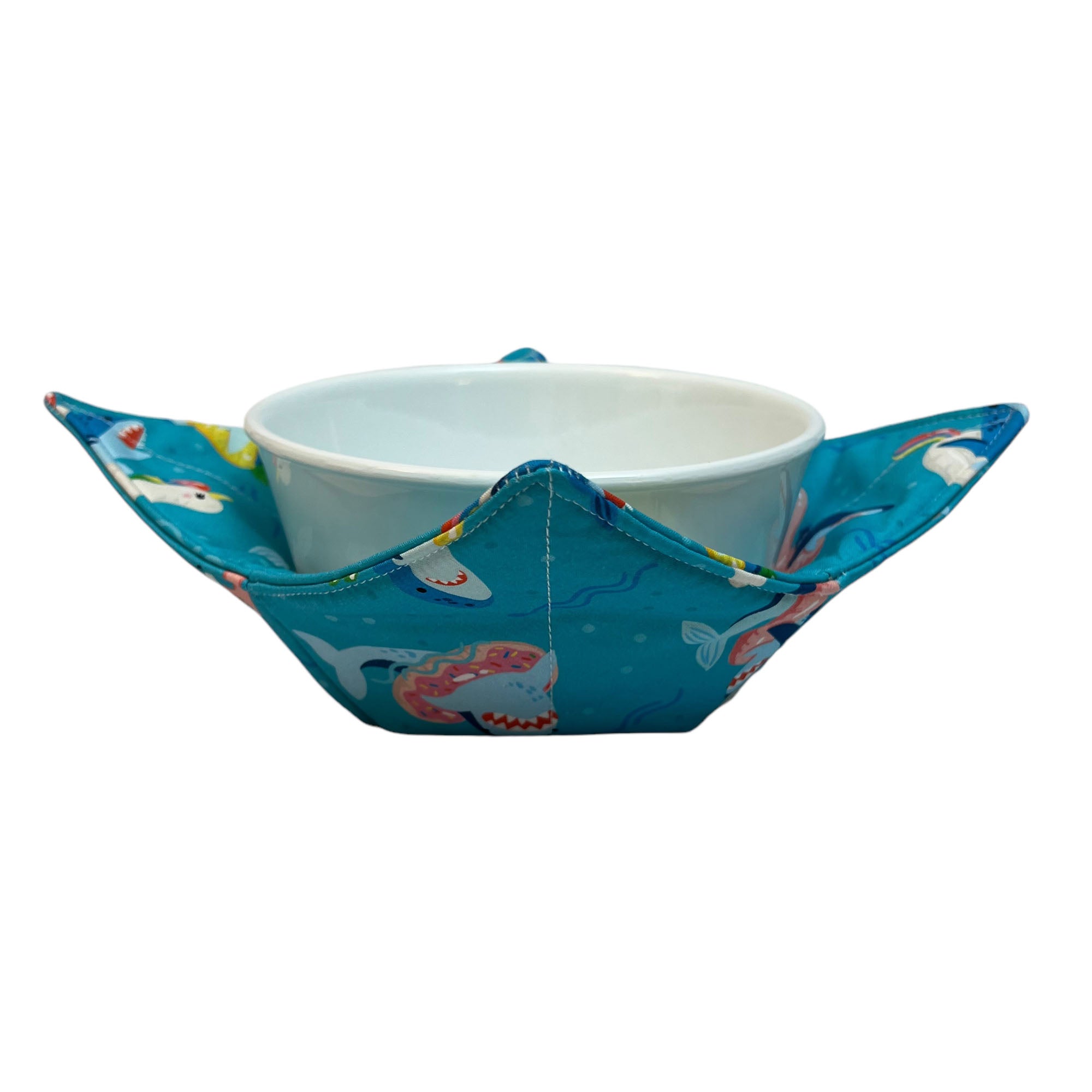 Shark Pool Party Microwave Bowl Cozy