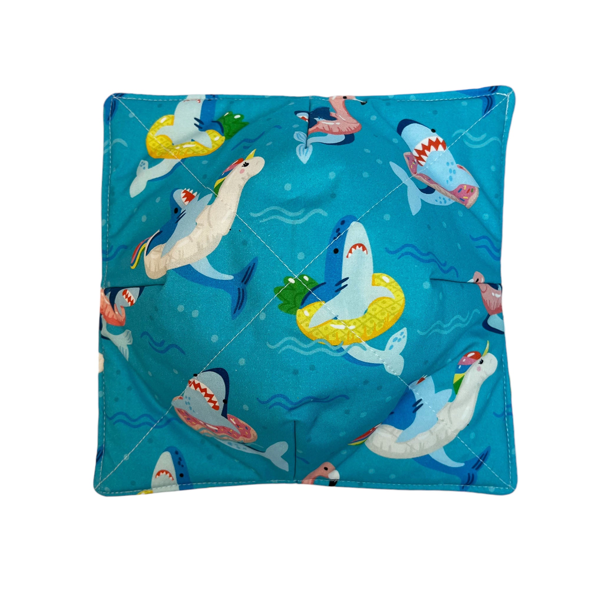 Shark Pool Party Microwave Bowl Cozy