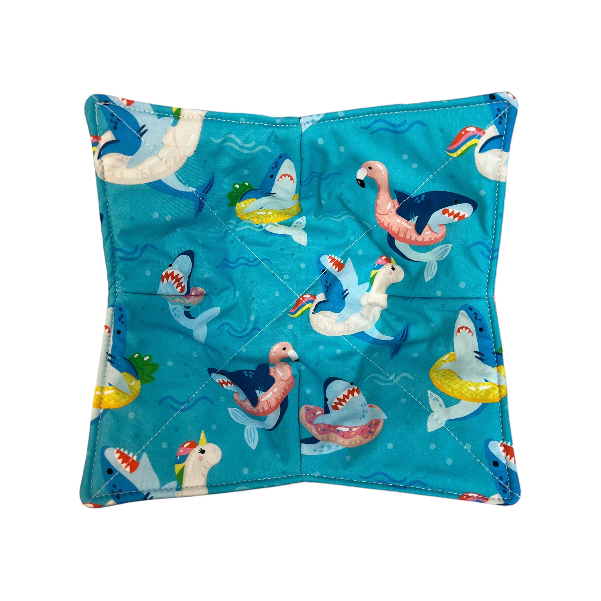 Shark Pool Party Microwave Bowl Cozy