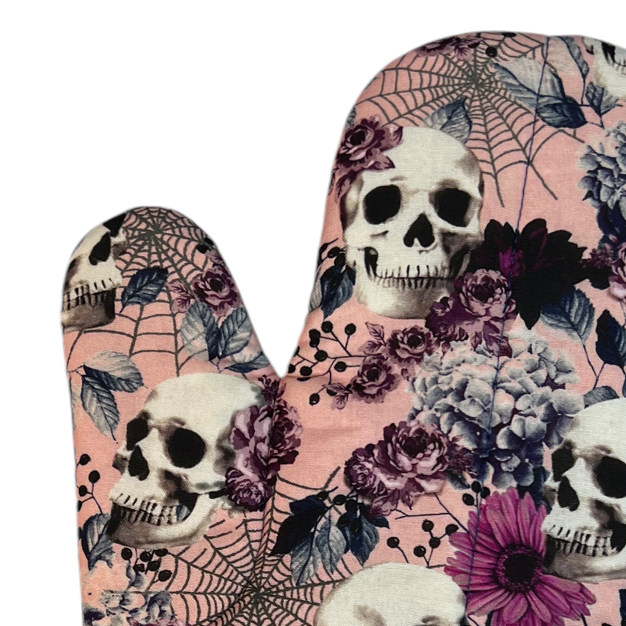 Web of Skulls Oven Mitt