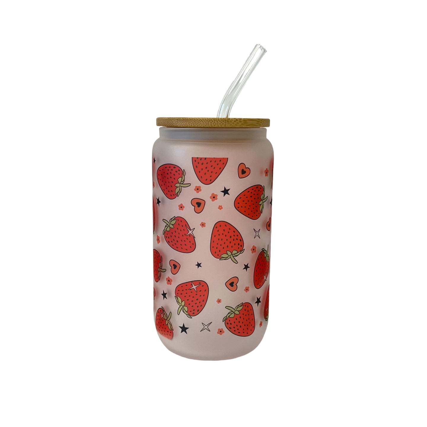 Strawberries Glass Tumbler