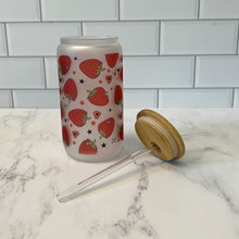 Load image into Gallery viewer, Strawberries Glass Tumbler
