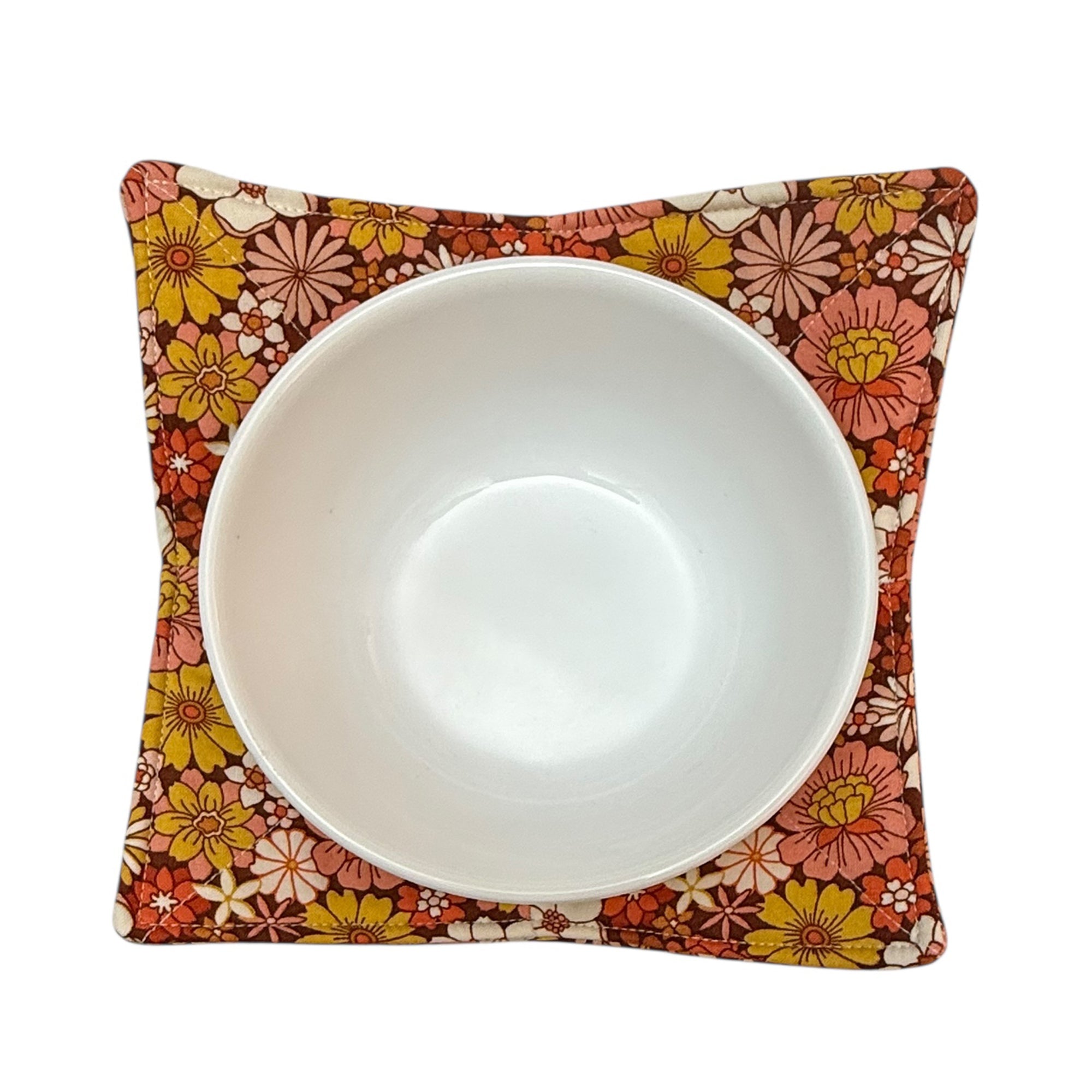 70's Sunburst Microwave Bowl Cozy