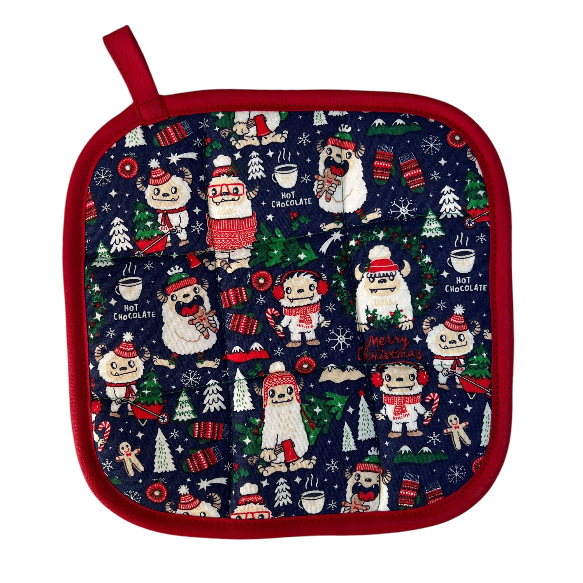 Yeti Christmas Pot Holder