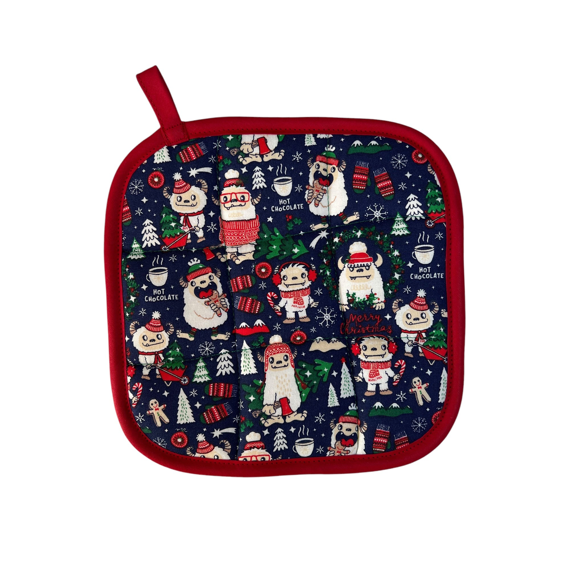 Yeti Christmas Pot Holder