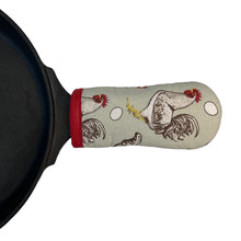 Load image into Gallery viewer, Barnyard Chickens Cast Iron Skillet Mitt

