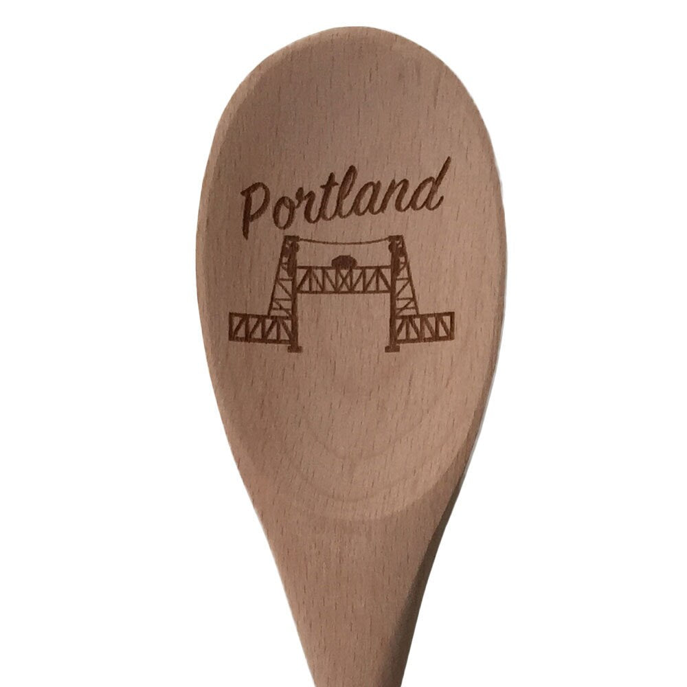 Portland Steel Bridge Wooden Spoon